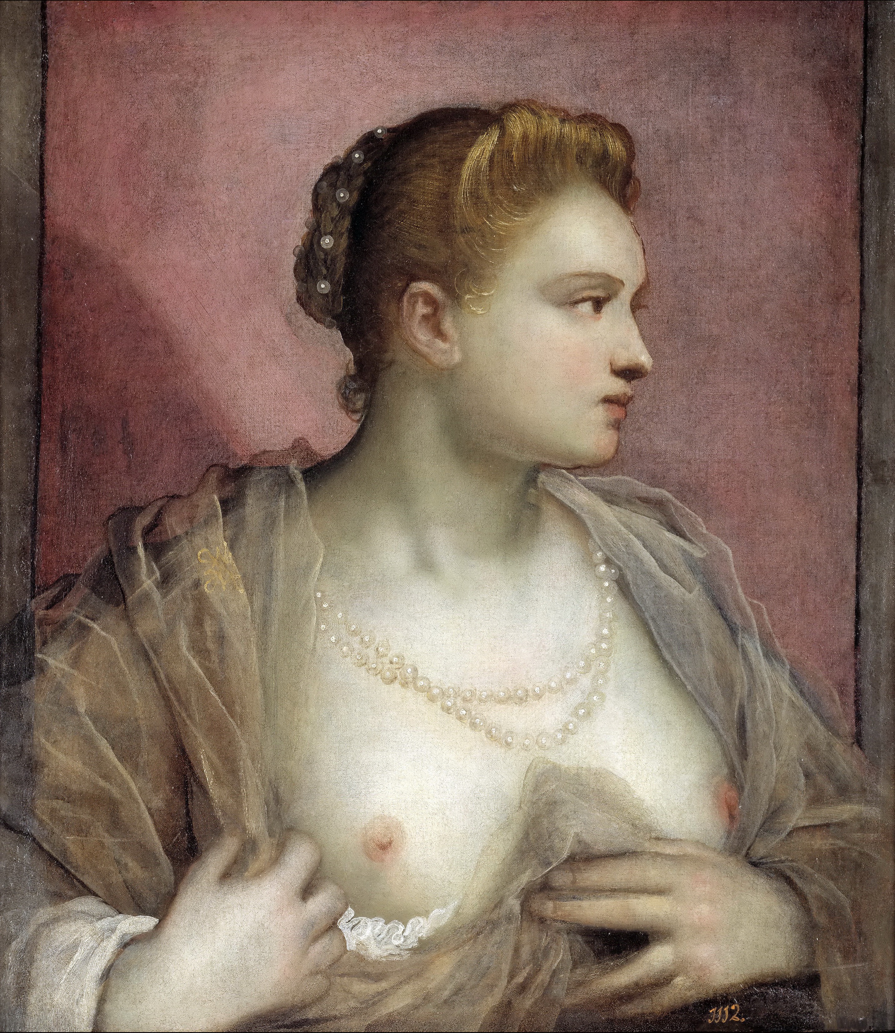Lady revealing her Breast
